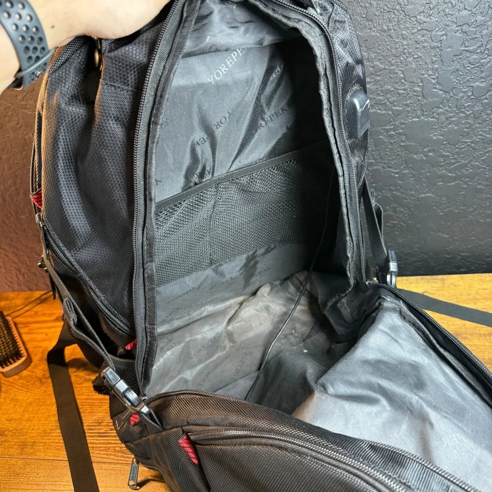 Yorepek Extra Large Travel‎ 17 Inch Laptop Black Polyester Backpack Mens OS